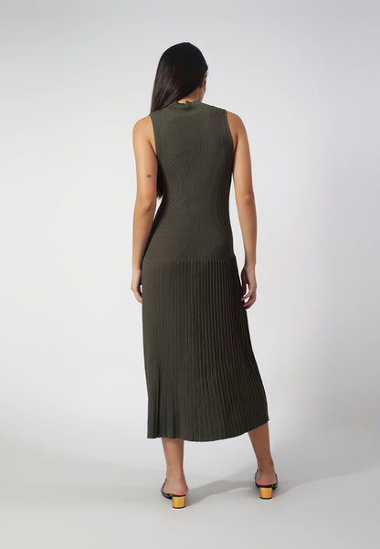 Raf Inez Sleeveless Dress  (Dark Sage)