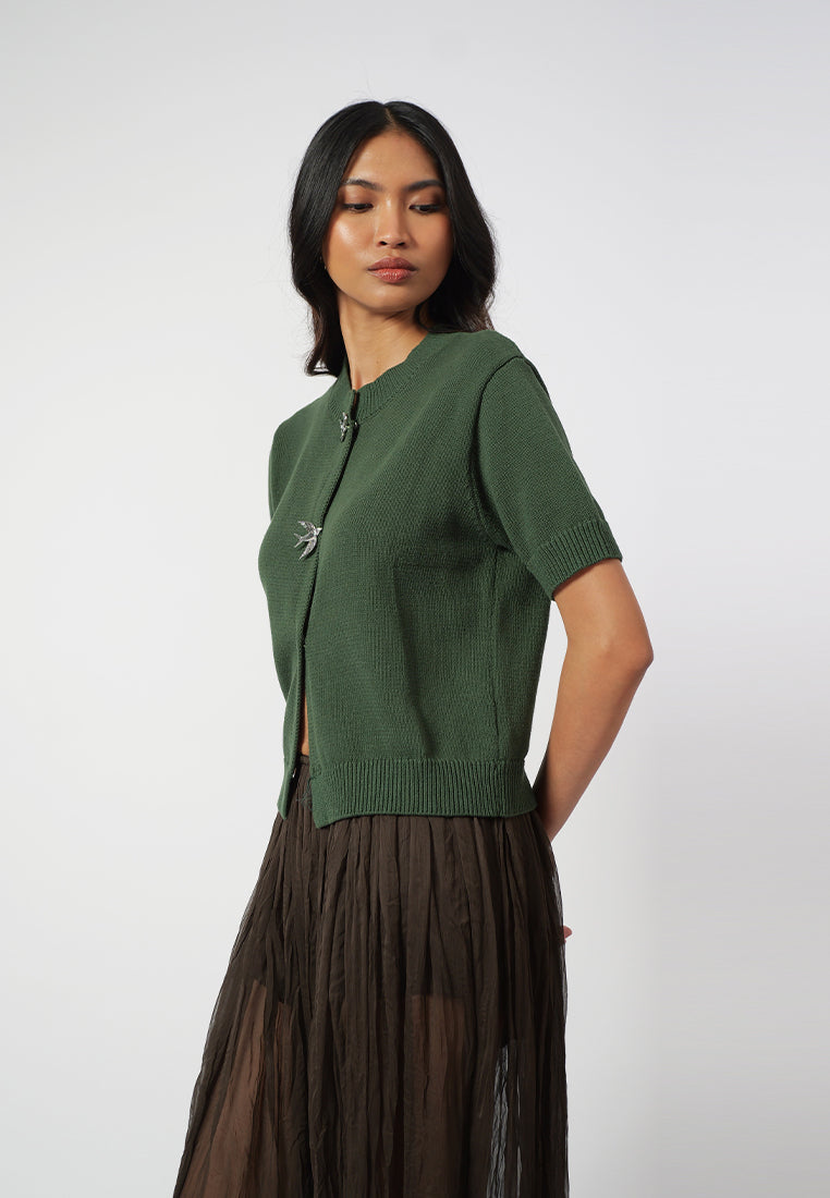 Raf Ivettes Short Sleeve Top (Green)