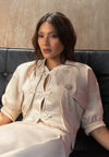Fellon Quarter Sleeve Top (Cream )