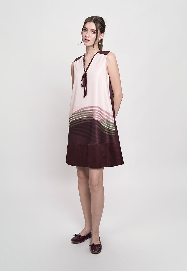 Gyselle Sleeveless Dress (Spot Print Pink)