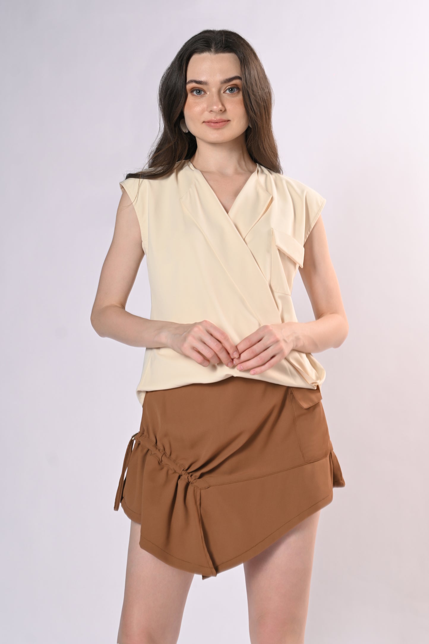 Voyage Haizea Short Sleeve Top (Cream)