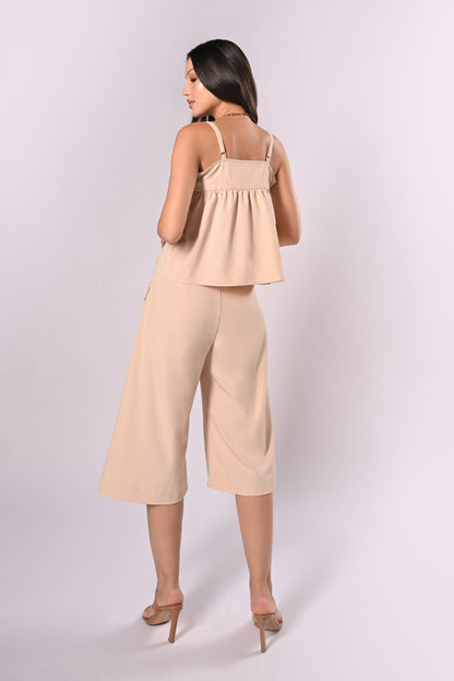 Voyage Harriet Sleeveless Top (Beige)