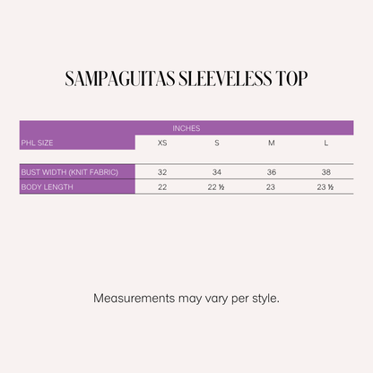 DNM Studios x Raxenne Sampaguitas Sleeveless Top (Printed Blue)