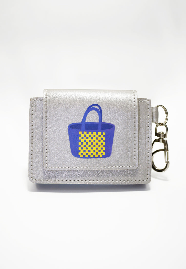 Plains & Prints × Pete Rich Card Wallet (Silver)