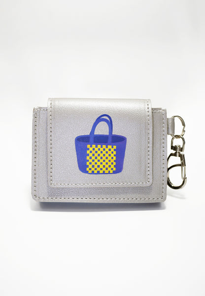 Plains & Prints × Pete Rich Card Wallet (Silver)