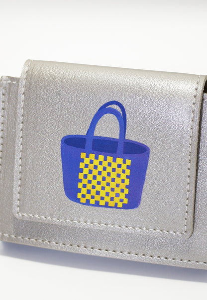 Plains & Prints × Pete Rich Card Wallet (Silver)