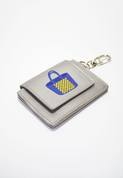 Plains & Prints × Pete Rich Card Wallet (Silver)