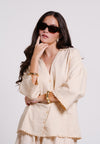 Archetype Summer Essentials Sorrel Long Sleeve Top (Cream)