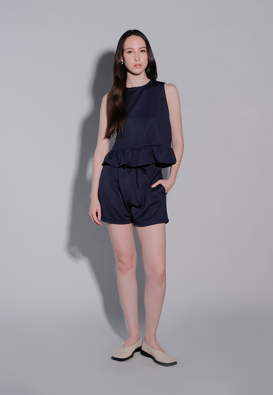 Holiday 2025 Imma Top And Shorts Set Top (Navy)