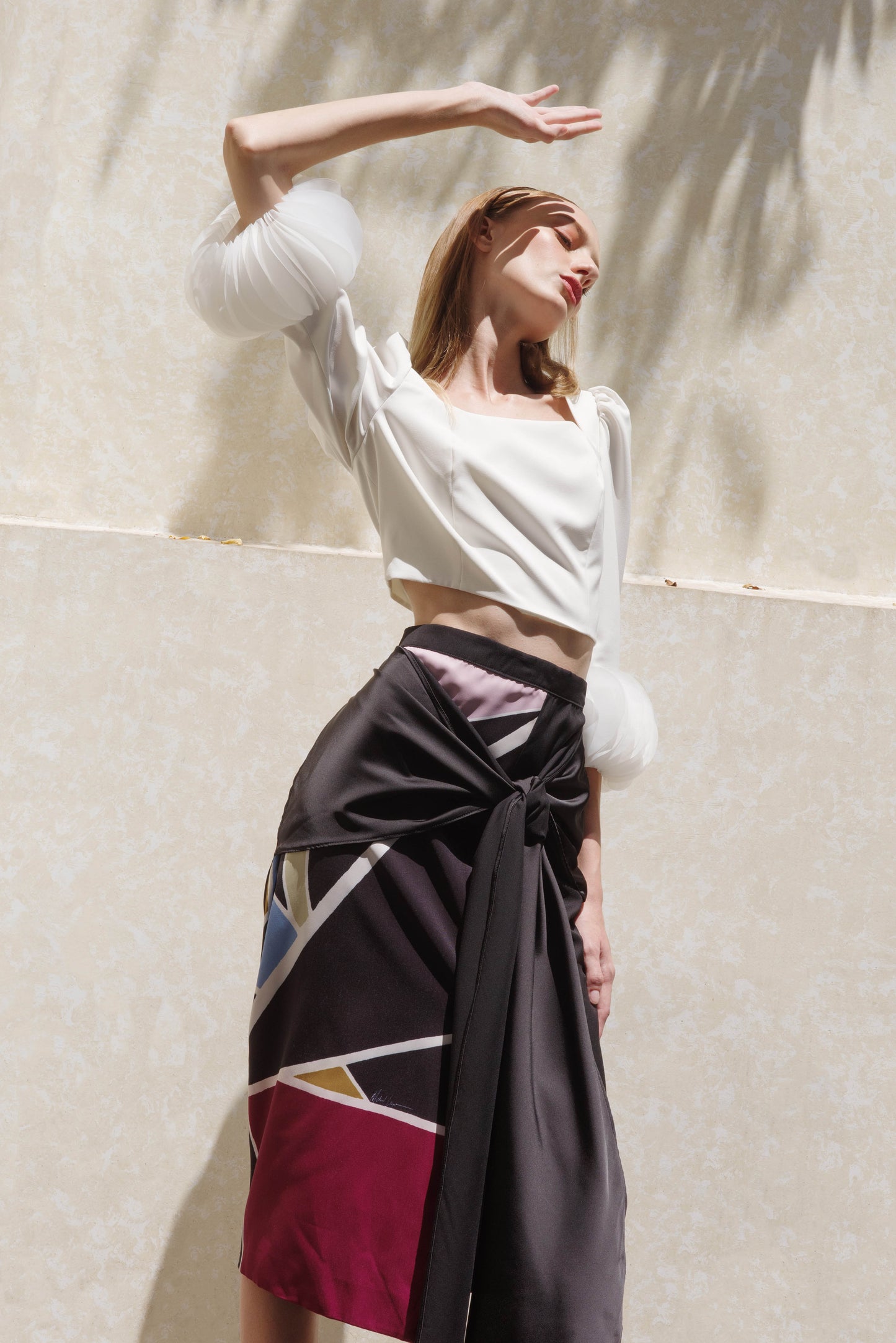 Plains & Prints X Michael Leyva Via Skirt  (Prtd.Blk)